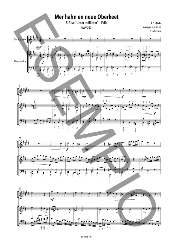 Mer Hahn En Neue Oberkeet – 8. Aria: “Unser Trefflicher” – Folia | J. S. Bach - immagine 3