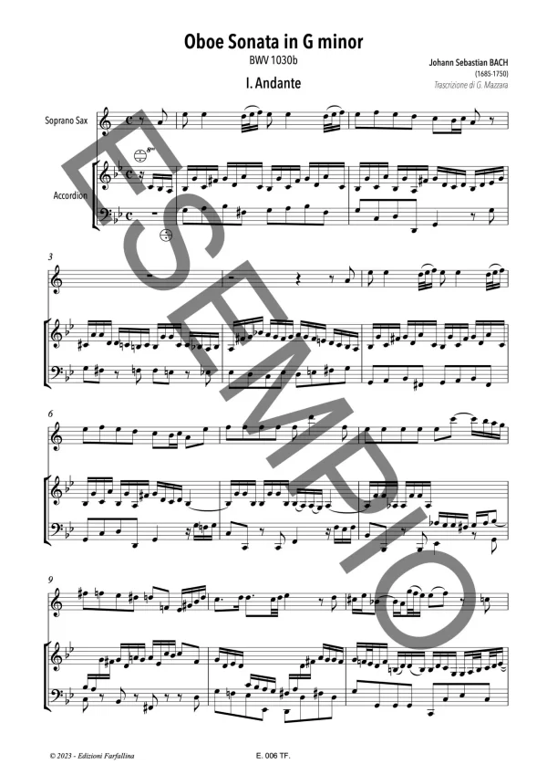 Oboe Sonata in G minor – BWV 1030b | J. S. Bach - immagine 3